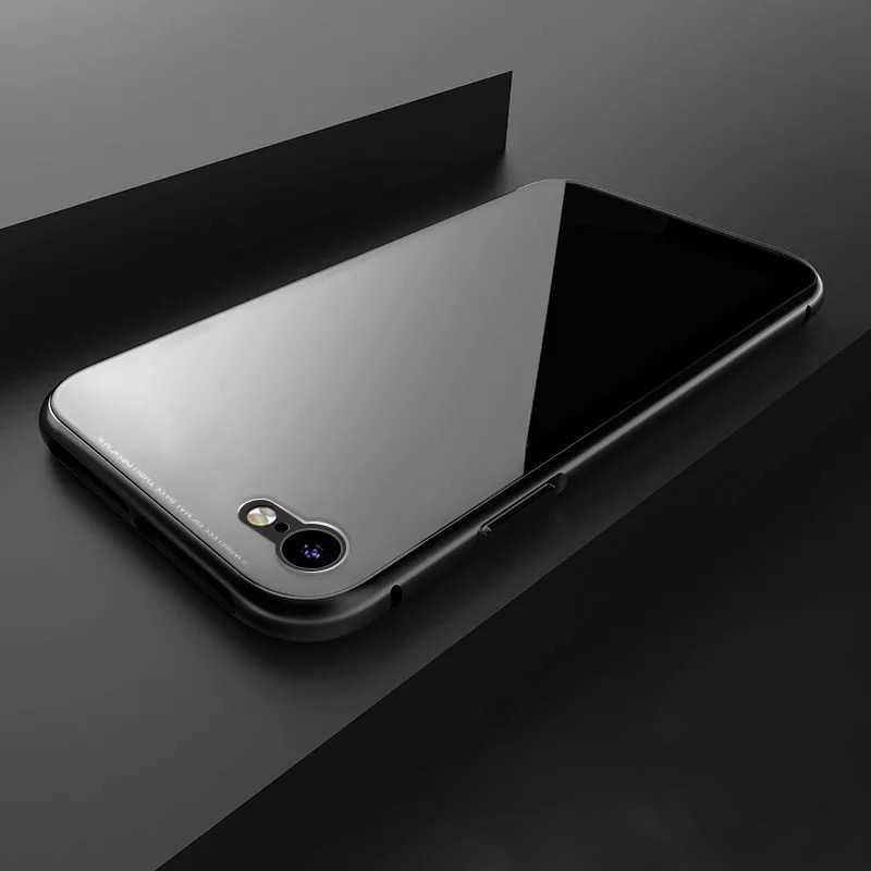 Apple iPhone SE 2022 Kılıf Zore Devrim Mıknatıslı Cam Kapak
