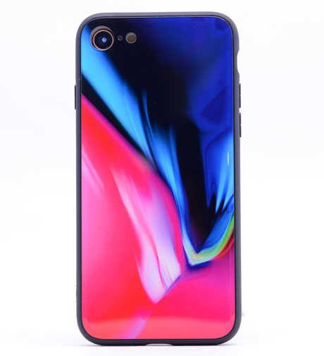 Apple iPhone SE 2022 Kılıf Zore Ebruli Cam Kapak