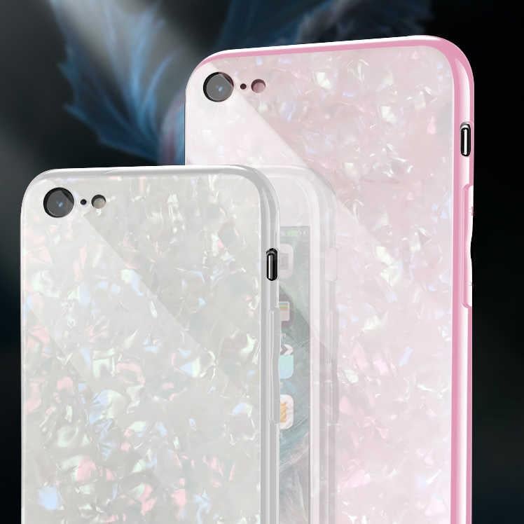 Apple iPhone SE 2022 Kılıf Zore Marbel Cam Silikon