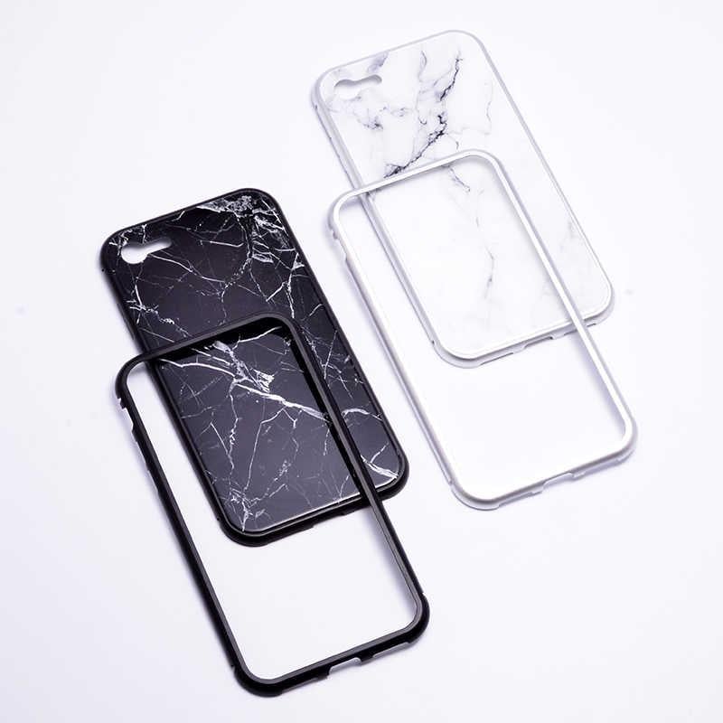 Apple iPhone SE 2022 Kılıf Zore Mermerli Devrim Cam Kapak