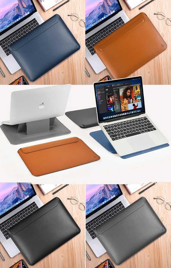 Apple Macbook 13.3' Pro 2022 M2 Wiwu Macbook Skin Pro Portable Stand Kılıf