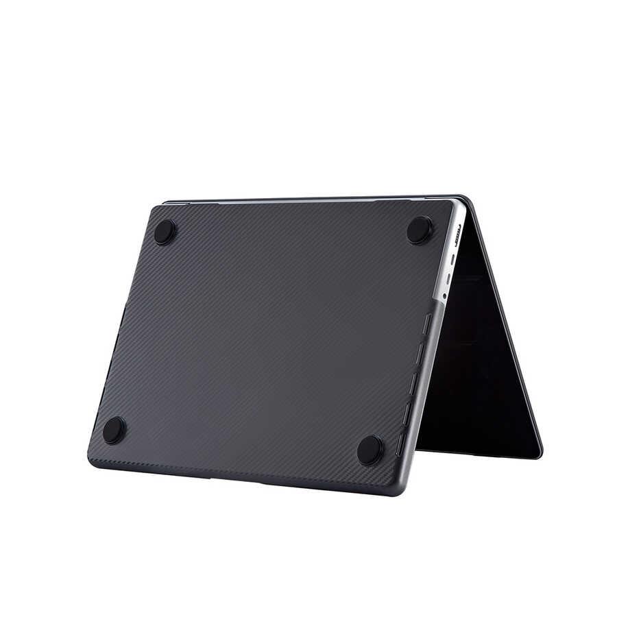 Apple Macbook 14.2' 2021 A2442 Zore MSoft Carbon Fiber Tasarımlı Kapak