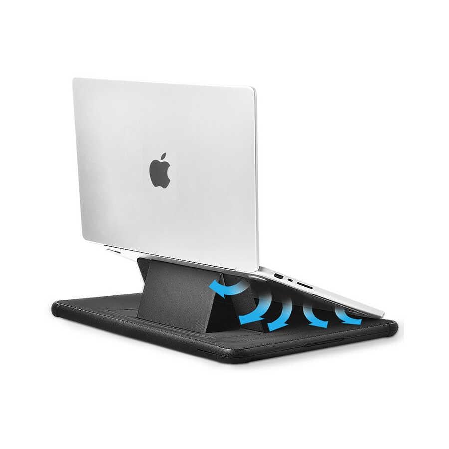 Apple Macbook 14.2' 2021 Wiwu Defender Stand Case Taşınabilir Standlı Magnetik PU Laptop Çantası