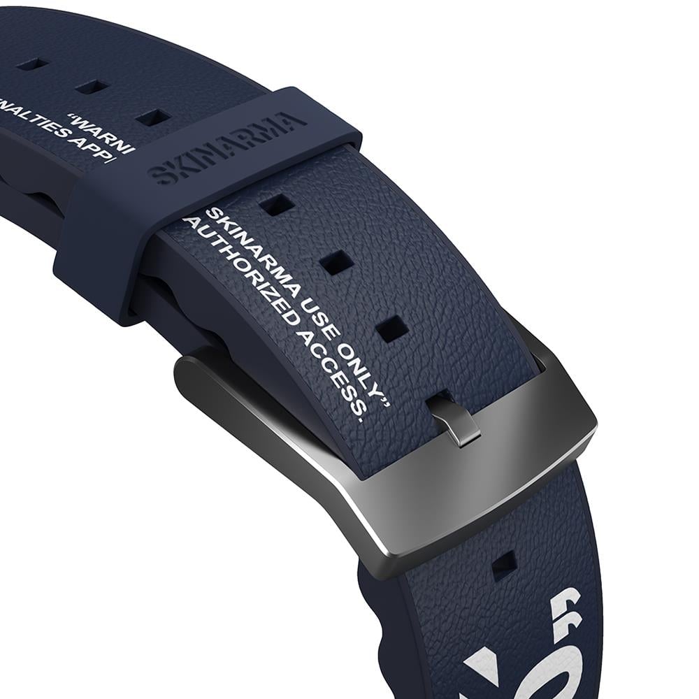 Apple Watch 42mm SkinArma Taihi Sora Yazı Desenli Deri Görünümlü Silikon Kordon