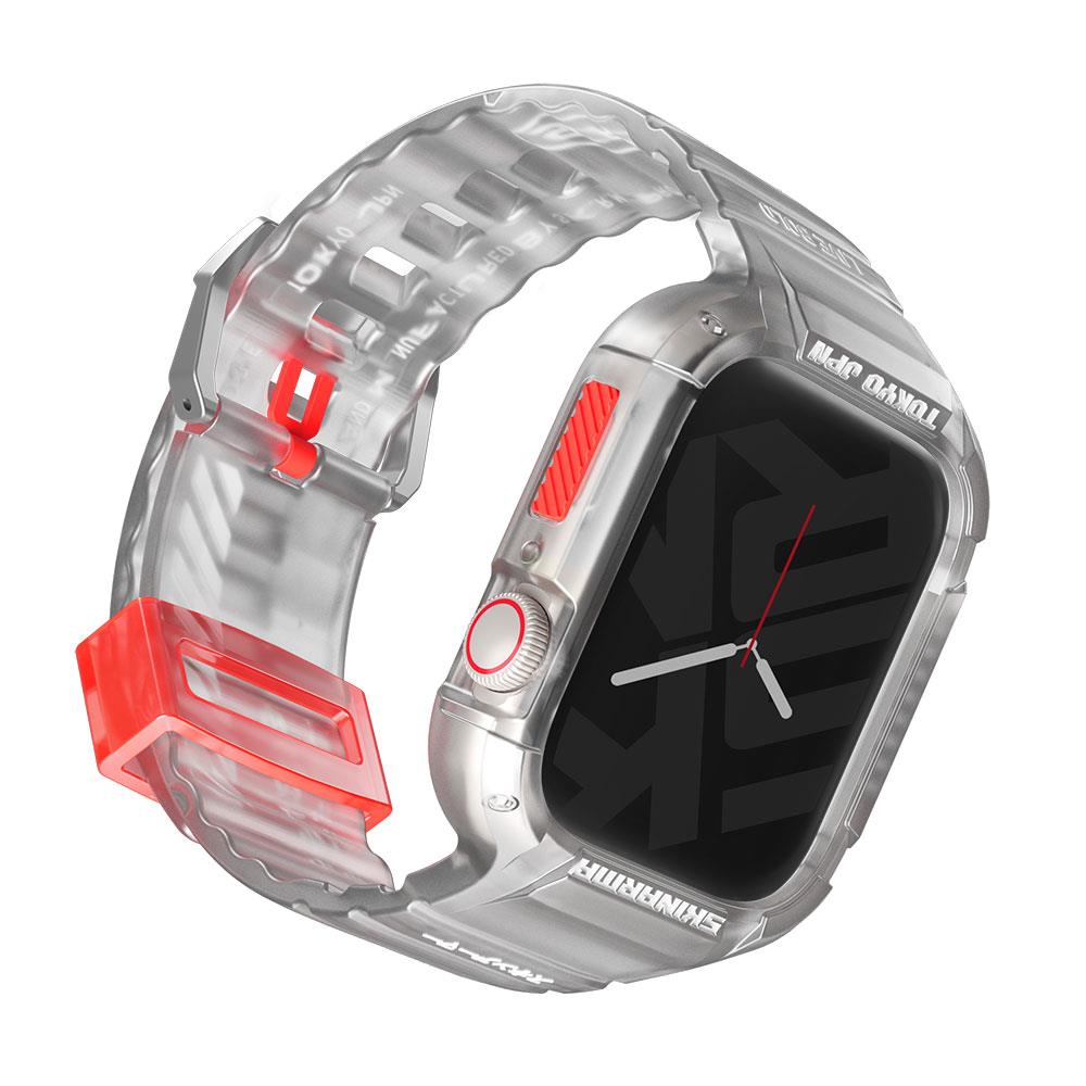 Apple Watch 44mm SkinArma Saido Sert PC Kasa Koruyuculu Silikon Kordon