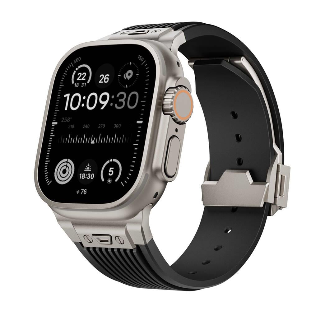 Apple Watch 44mm Zore KRD-113 Spor Görünümlü Silikon Kordon