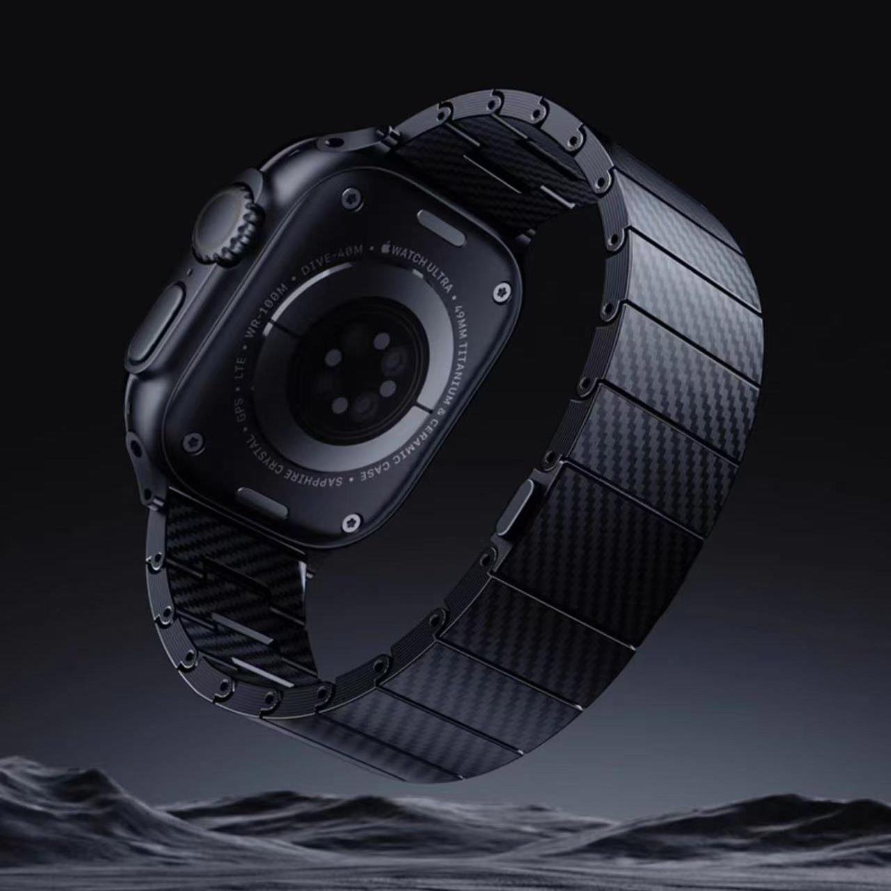 Apple Watch 7 41mm Zore KRD-90 600D Karbon Fiber Kordon