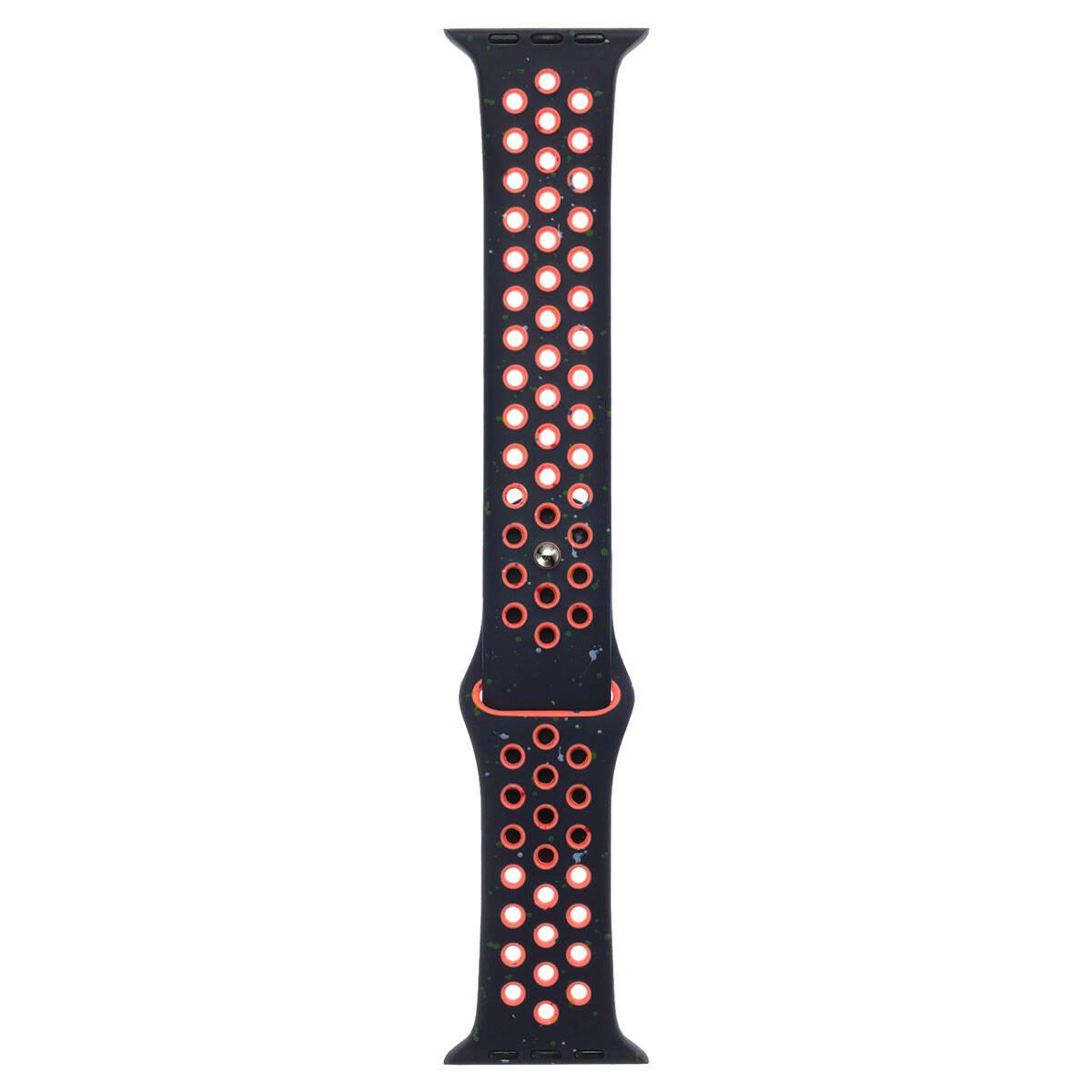 Apple Watch 7 45mm Kordon Yeni Seri 2023 KRD-02 Silikon Strap Kayış