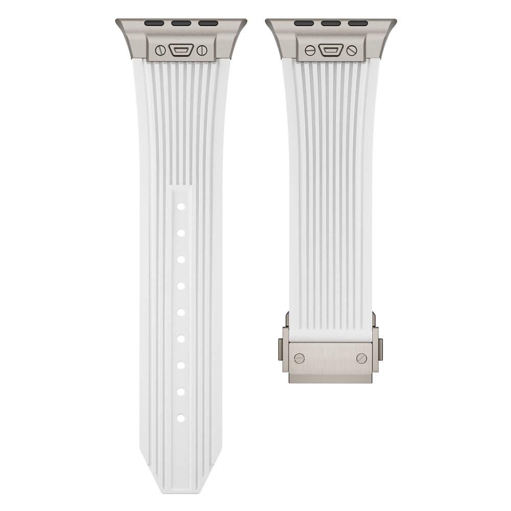 Apple Watch 7 45mm Zore KRD-113 Spor Görünümlü Silikon Kordon