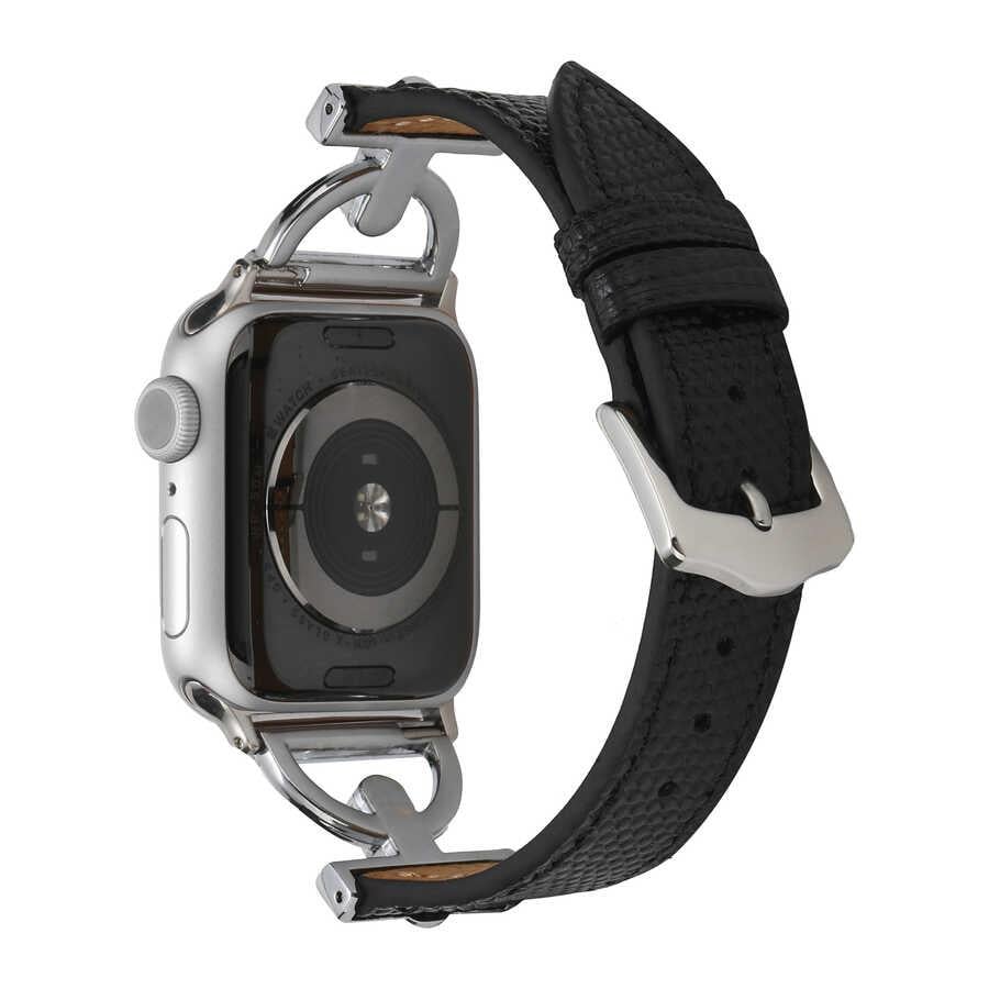 ​​​Apple Watch Ultra 49mm Kordon KRD-53 Deri Strap Kayış