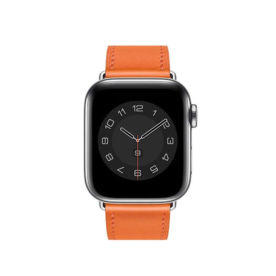 Apple Watch Ultra 49mm Kordon Wiwu Attleage Watchband Hakiki Deri Strap Kayış