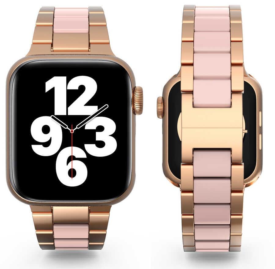Apple Watch Ultra 49mm Kordon Wiwu Resin Steel Belt Metal Strap Kayış