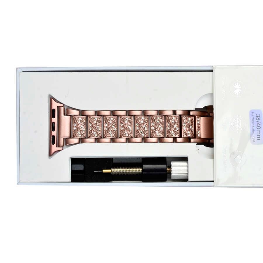Apple Watch Ultra 49mm Kordon Wiwu Three Beads Set Auger Metal Strap Kayış