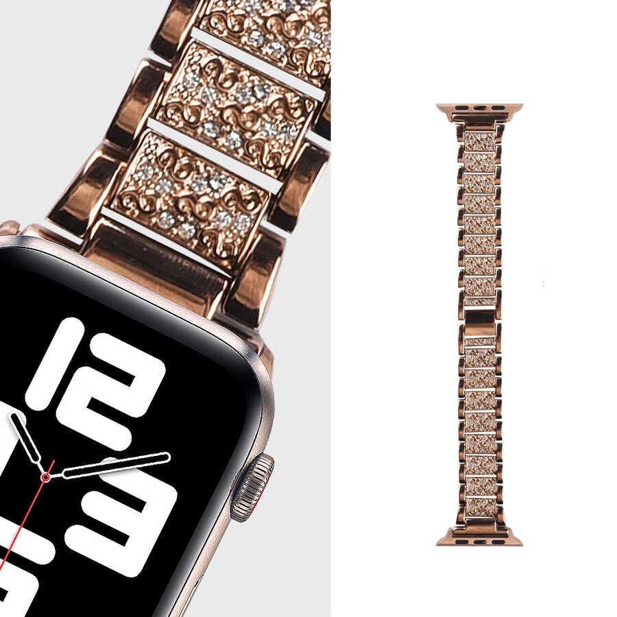 Apple Watch Ultra 49mm Kordon Wiwu Three Beads Set Auger Metal Strap Kayış