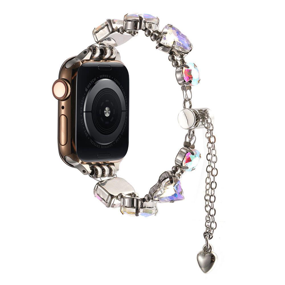 Apple Watch Ultra 49mm Zore KRD-115 Renkli Taş Tasarımlı Kordon