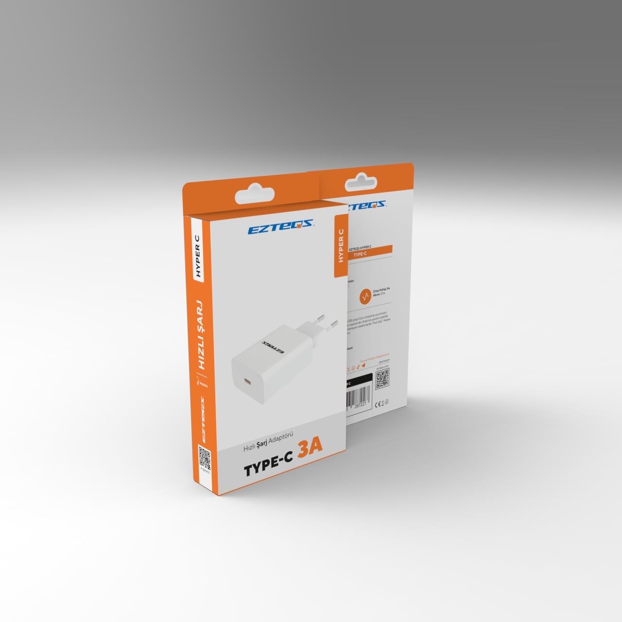 EZTEQS HYPER C Type-C Hızlı Şarj Adaptörü 20W