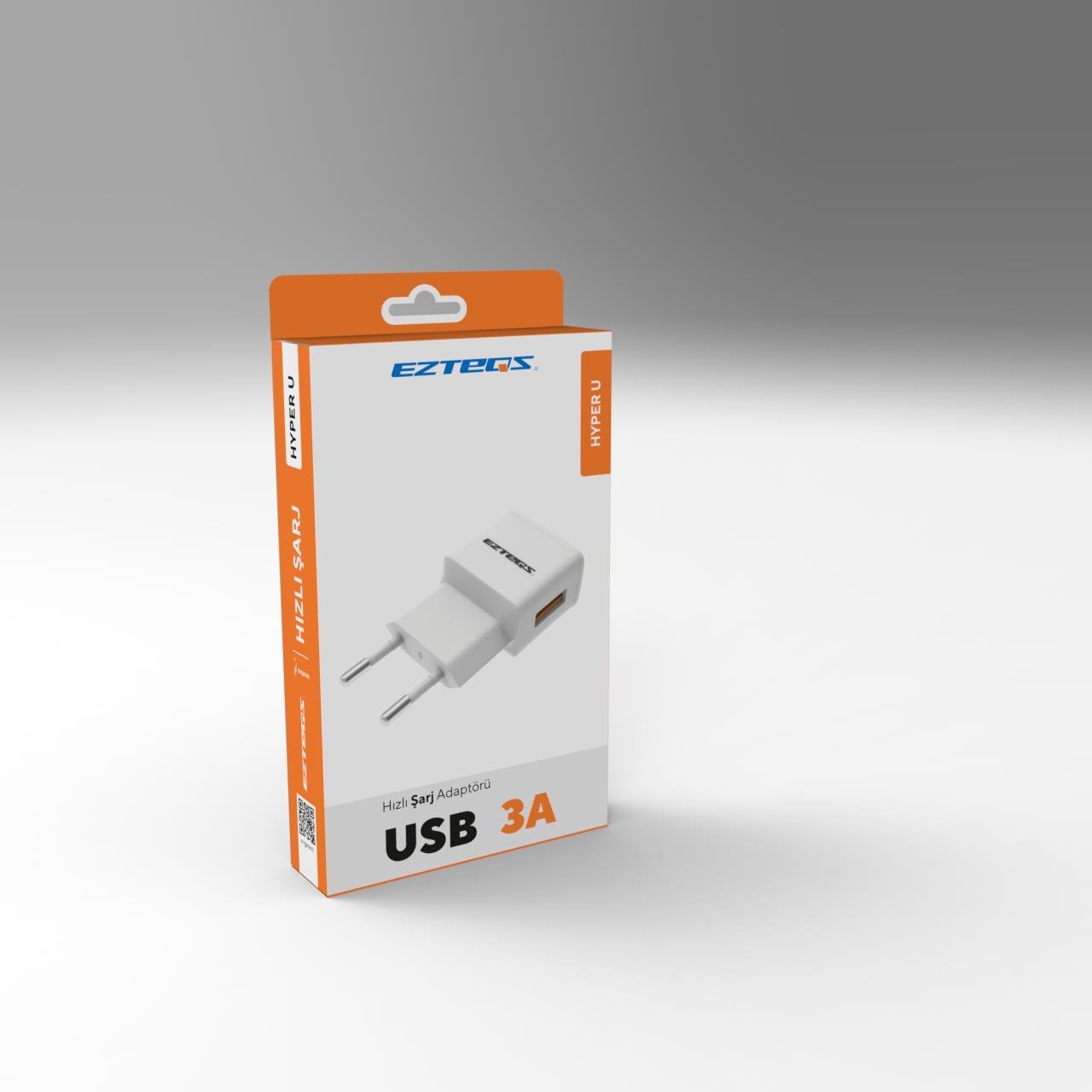 EZTEQS HYPER U USB Hızlı Şarj Adaptörü 18W