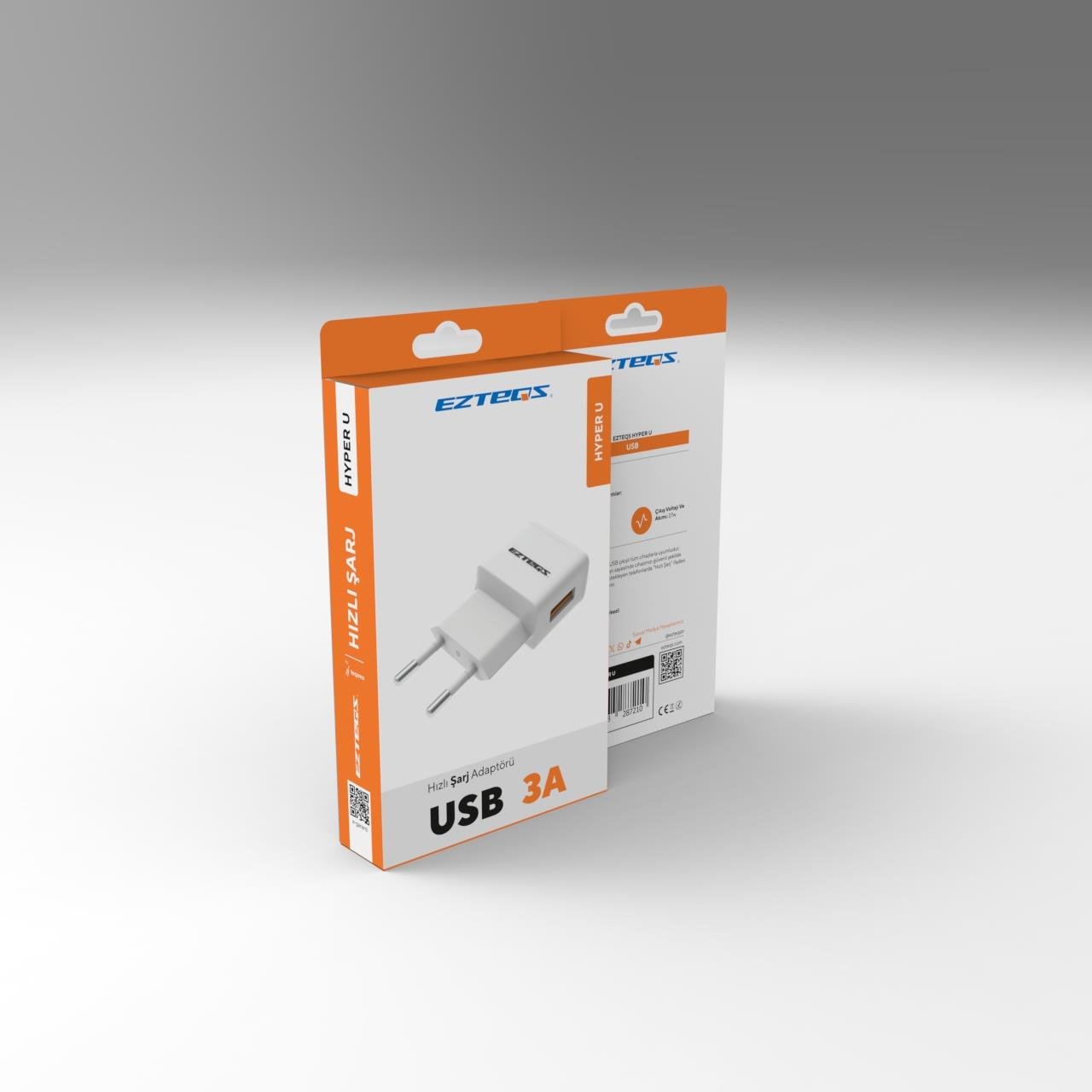 EZTEQS HYPER U USB Hızlı Şarj Adaptörü 18W