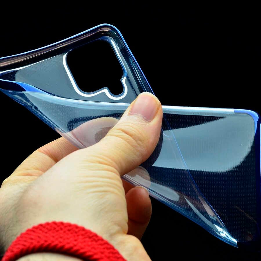 Galaxy A12 Kılıf Zore Dört Köşeli Lazer Silikon Kapak