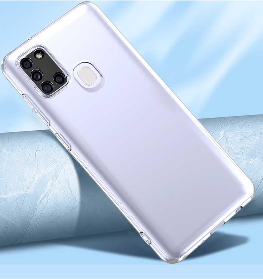 Galaxy A21S Kılıf Zore Kamera Korumalı Süper Silikon Kapak