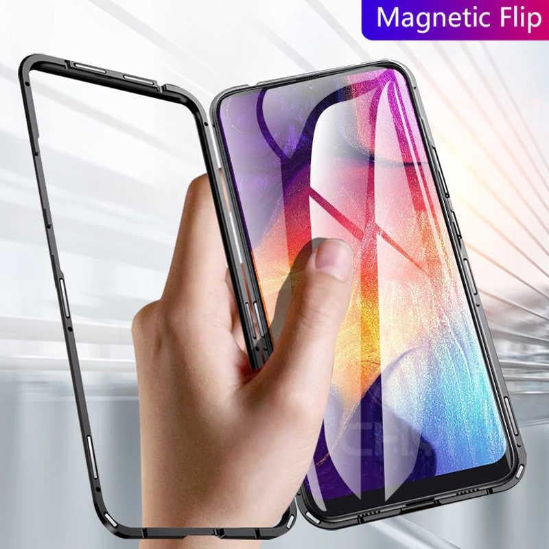 Galaxy A50 Kılıf Zore Devrim Mıknatıslı Cam Kapak