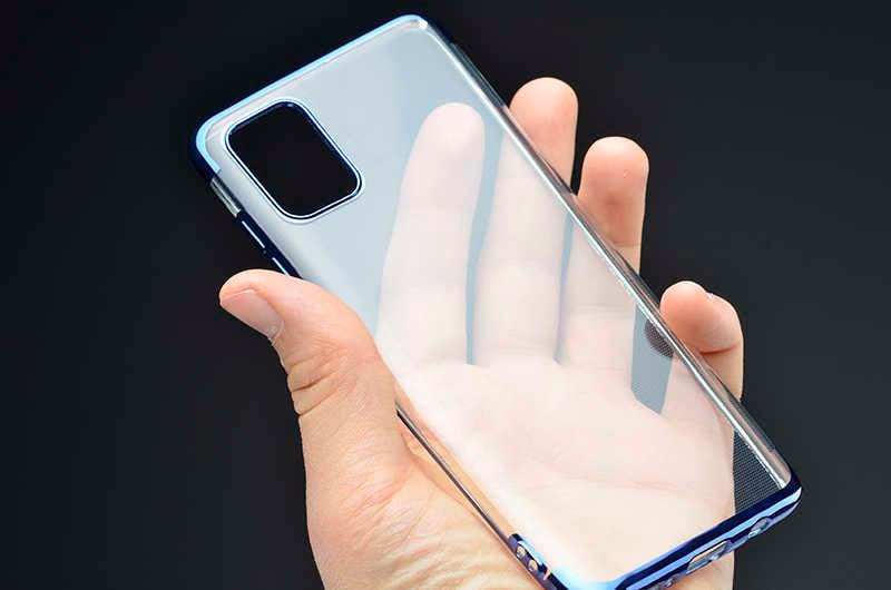 Galaxy A51 Kılıf Zore Dört Köşeli Lazer Silikon Kapak
