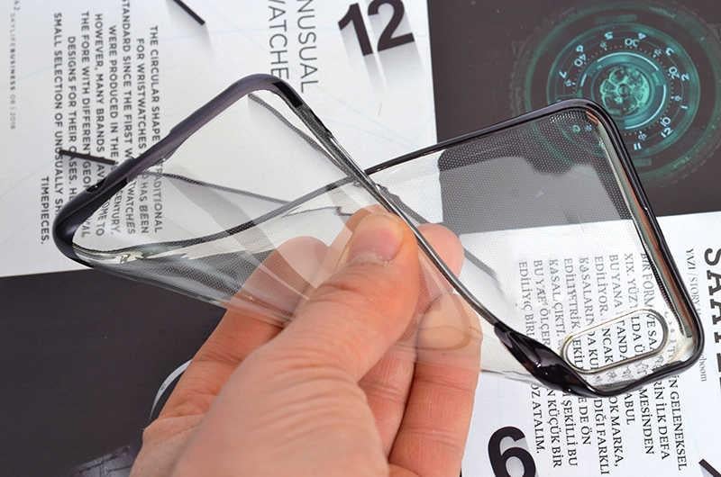 Galaxy A70 Kılıf Zore Dört Köşeli Lazer Silikon Kapak