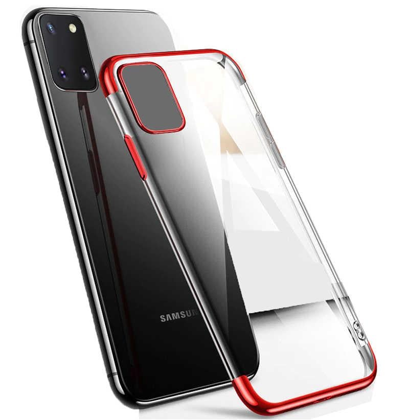 Galaxy A81 (Note 10 Lite) Kılıf Zore Dört Köşeli Lazer Silikon Kapak