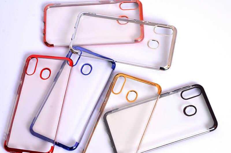 Galaxy M20 Kılıf Zore Dört Köşeli Lazer Silikon Kapak