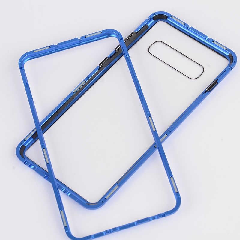 Galaxy S10 Plus Kılıf Zore Devrim Mıknatıslı Cam Kapak