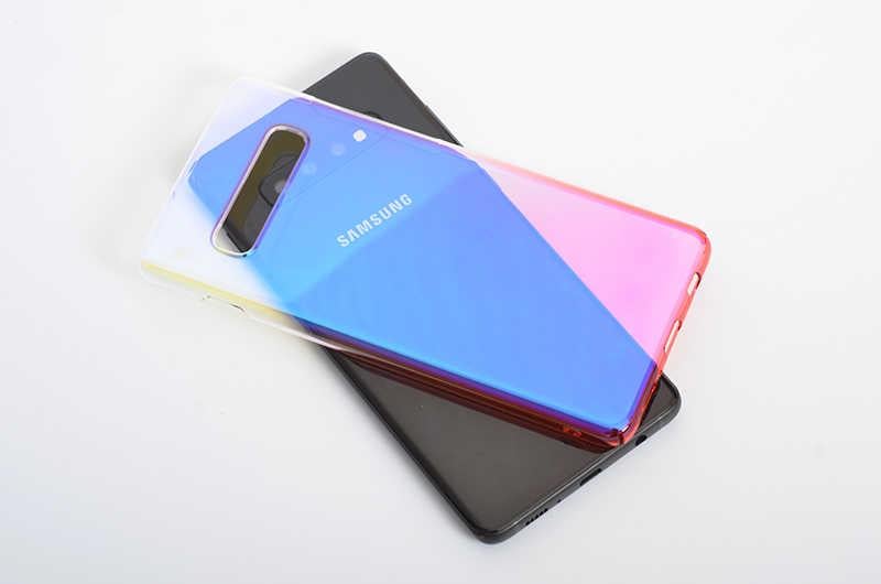 Galaxy S10 Plus Kılıf Zore Renkli Transparan Kapak