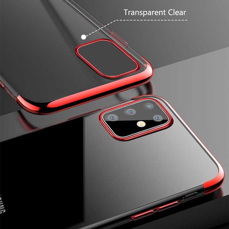 Galaxy S20 Plus Kılıf Zore Dört Köşeli Lazer Silikon Kapak