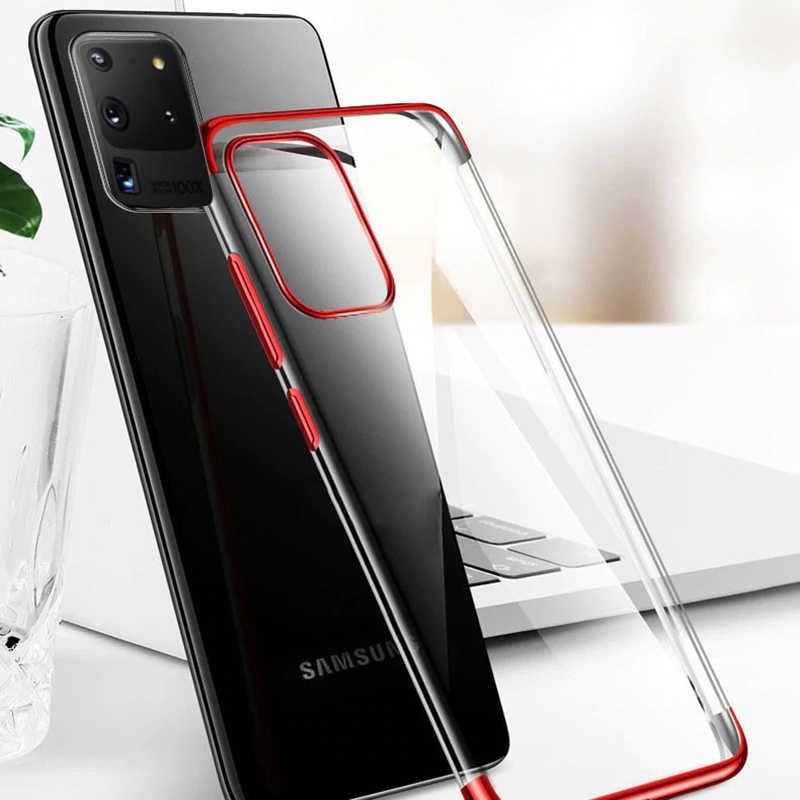 Galaxy S20 Ultra Kılıf Zore Dört Köşeli Lazer Silikon Kapak