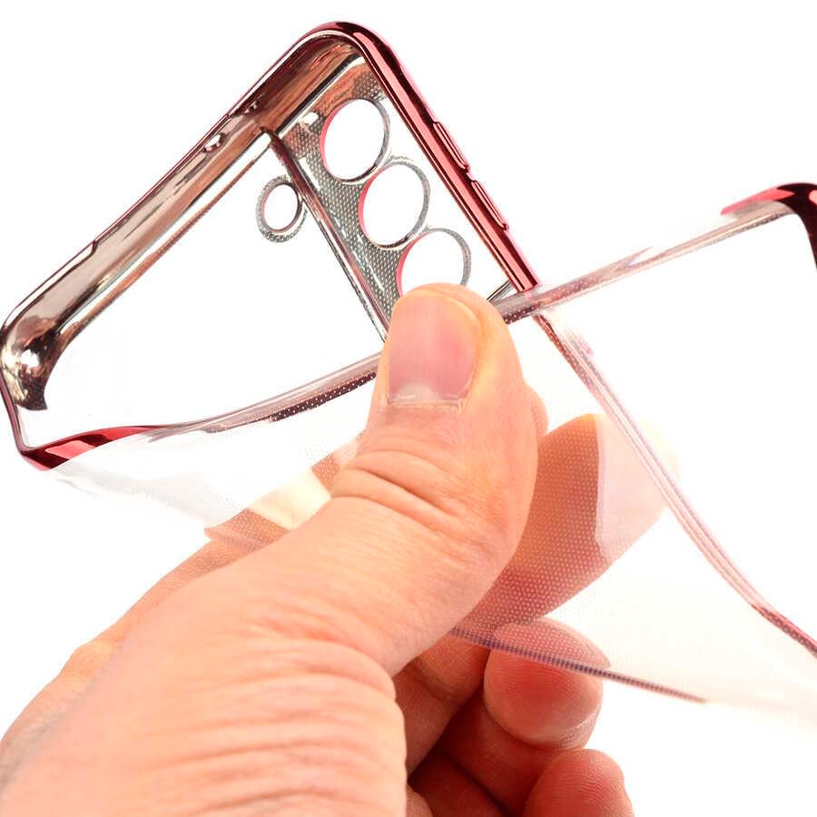 Galaxy S21 Kılıf Zore Dört Köşeli Lazer Silikon Kapak