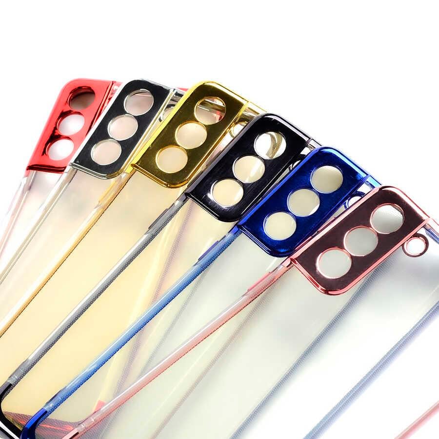 Galaxy S21 Plus Kılıf Zore Dört Köşeli Lazer Silikon Kapak
