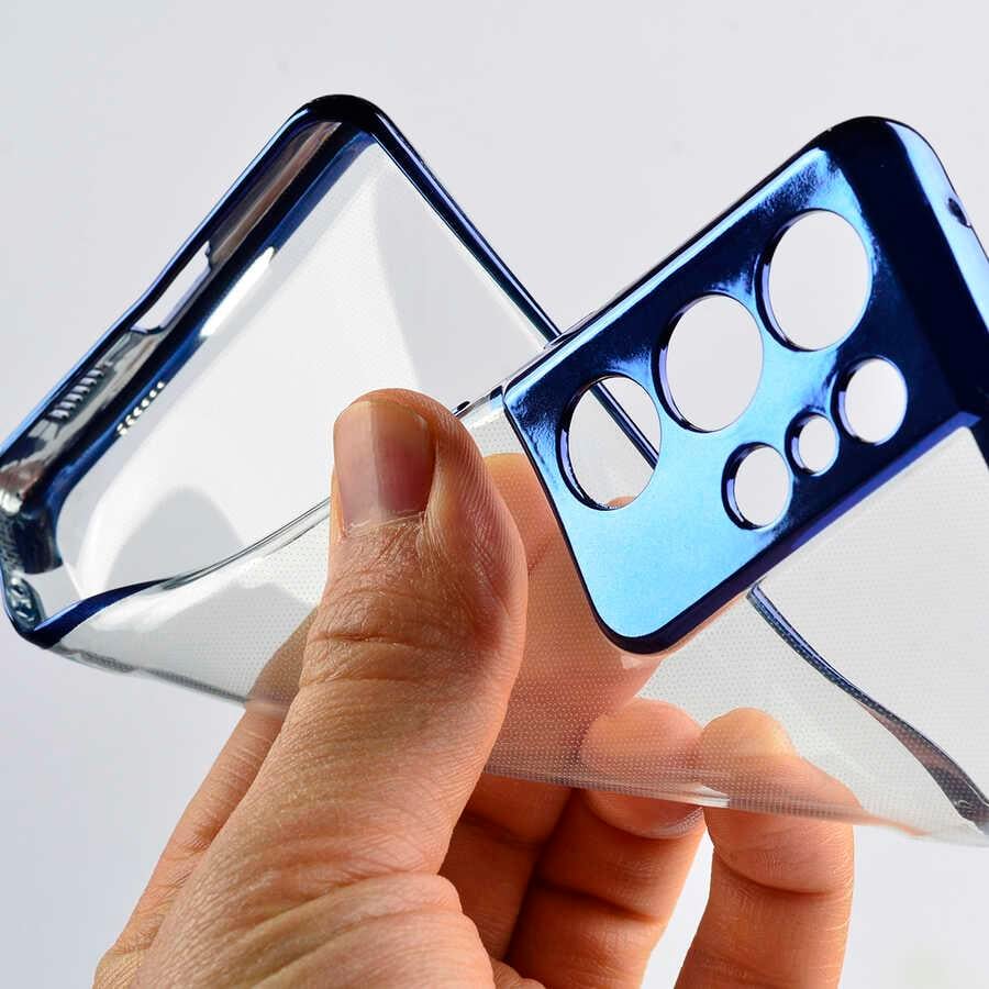 Galaxy S21 Ultra Kılıf Zore Dört Köşeli Lazer Silikon Kapak