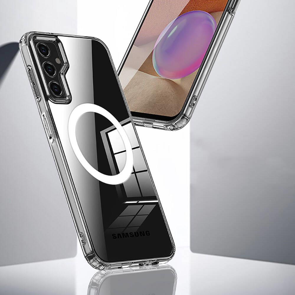 Galaxy S23 FE Kılıf Sert PC Arka Yüzey Wireless Şarj Özellikli Zore Flet Magsafe Kapak