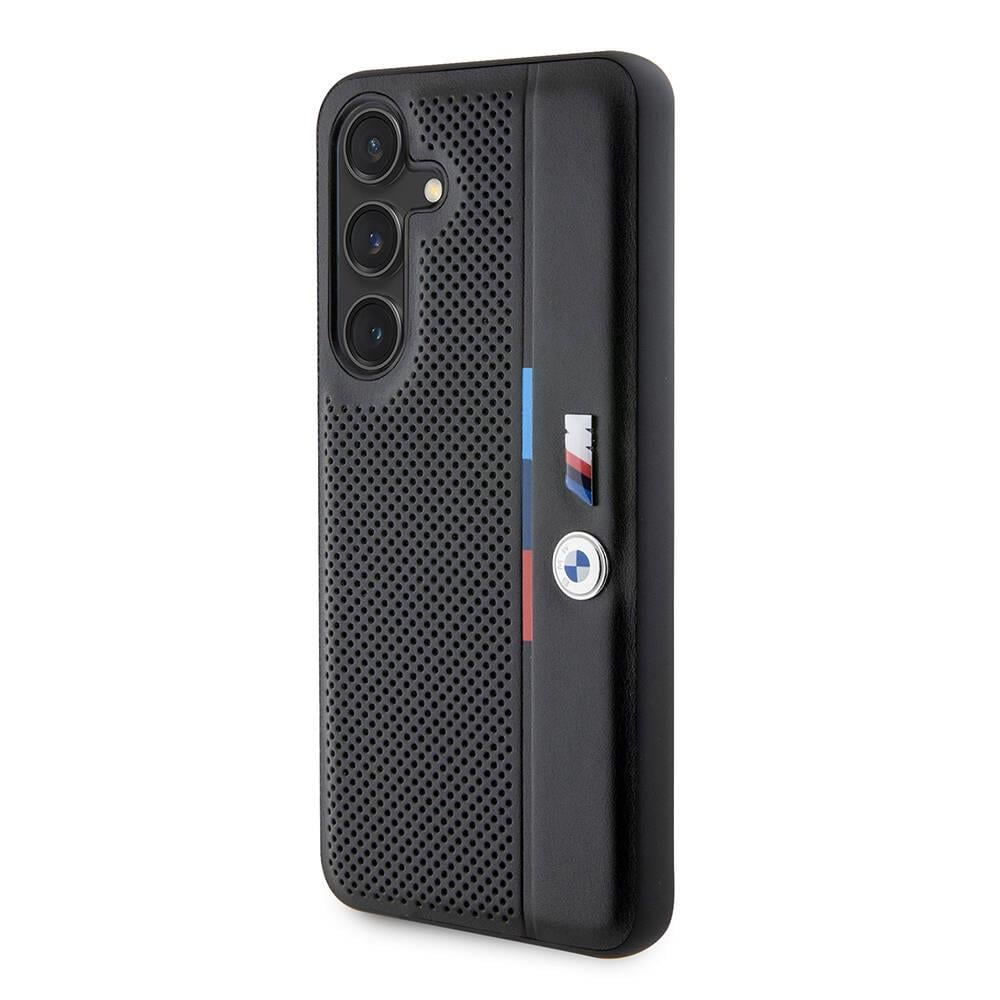 Galaxy S24 Kılıf BMW Orjinal Lisanslı M Logolu Üç Renk Çizgili Motorsport Circle Kapak