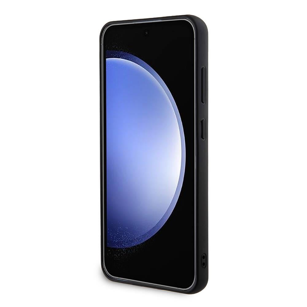 Galaxy S24 Kılıf Guess Orjinal Lisanslı PU Deri Şerit Logo Dizaynlı Kapak