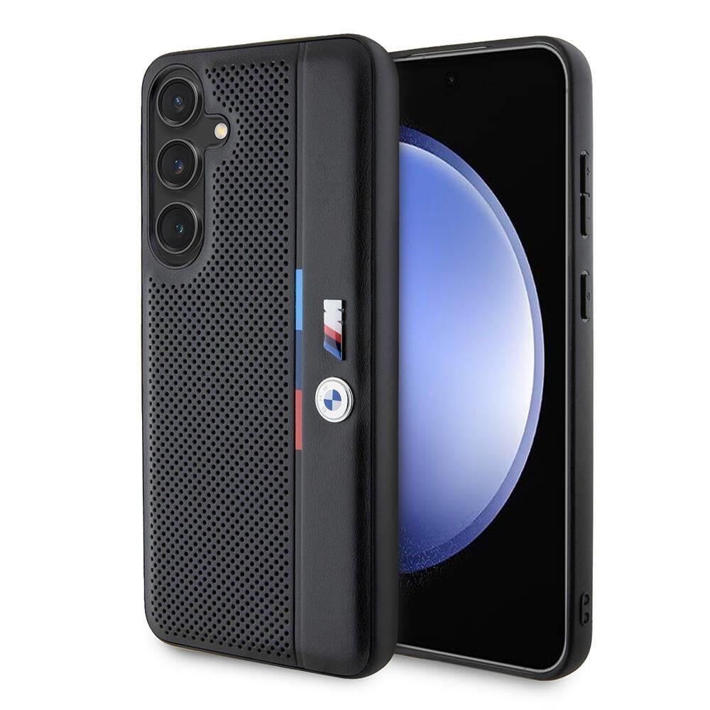 Galaxy S24 Plus Kılıf BMW Orjinal Lisanslı M Logolu Üç Renk Çizgili Motorsport Circle Kapak
