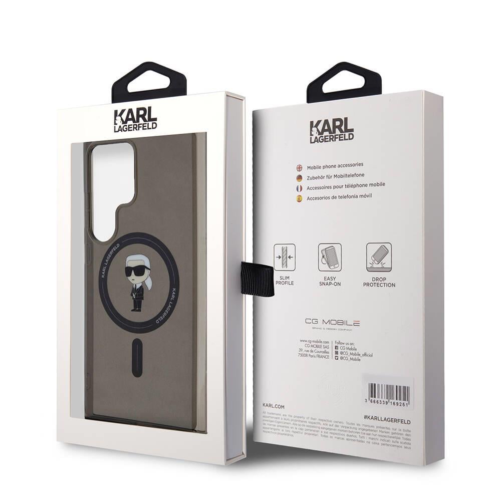 Galaxy S24 Ultra Kılıf Karl Lagerfeld Orjinal Lisanslı Magsafe Şarj Özellikli Karl Head IML Baskılı Kapak