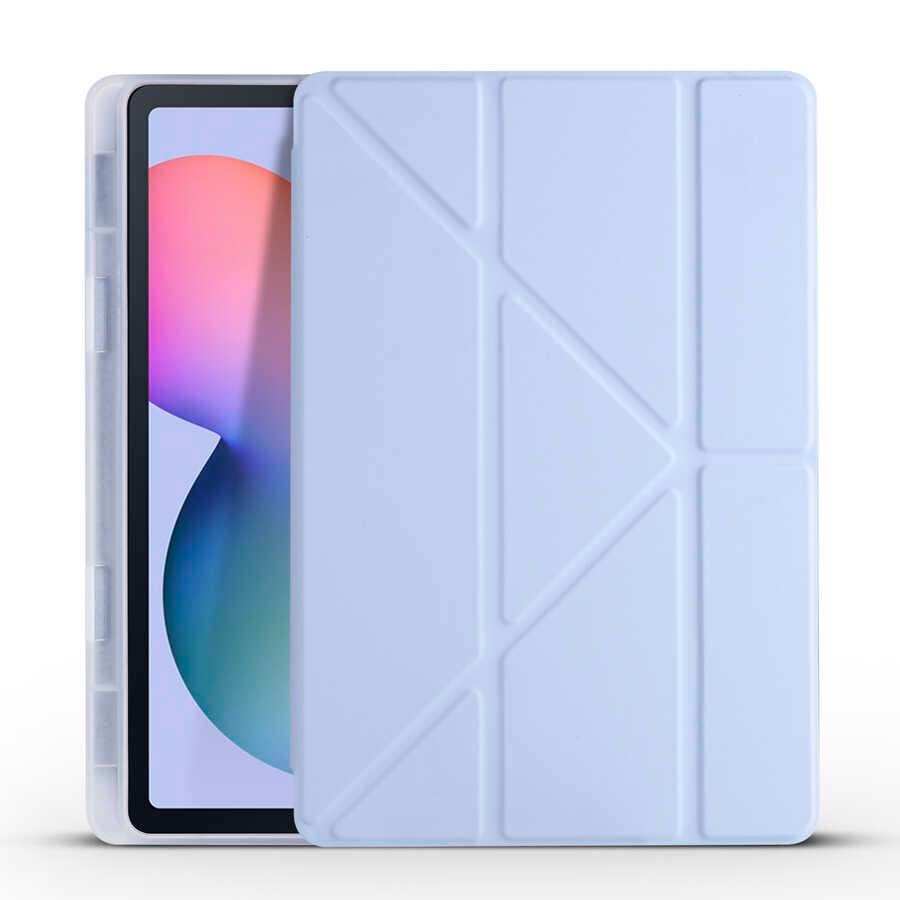 Galaxy Tab S6 Lite P610 Kılıf Zore Tri Folding Kalem Bölmeli Standlı Kılıf
