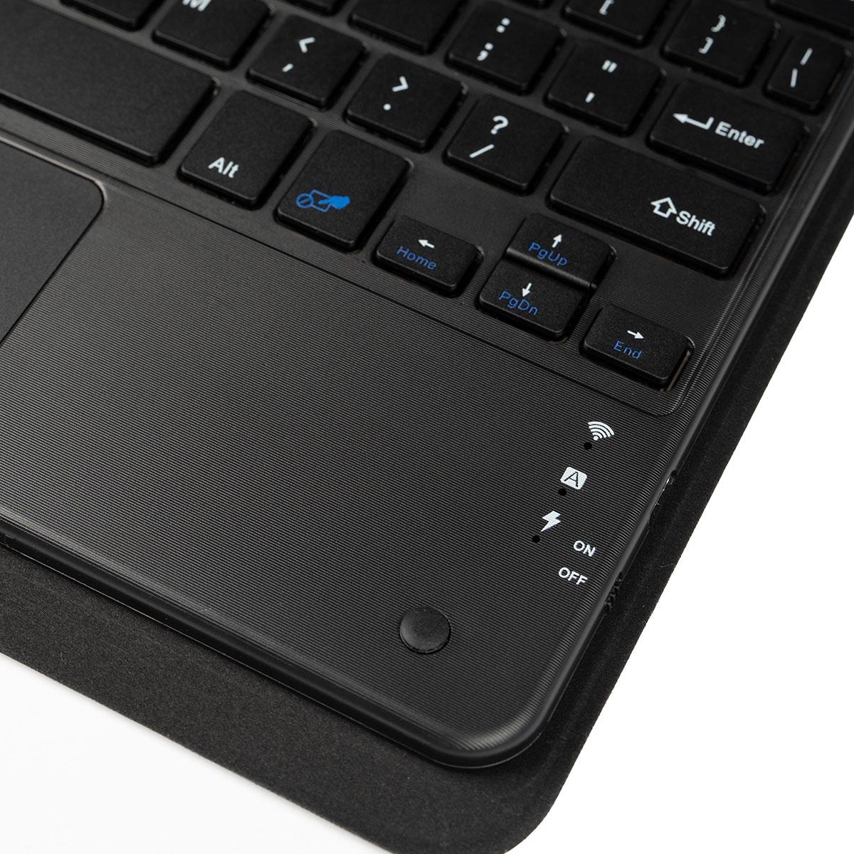 Galaxy Tab S7 FE LTE (T737-T736-T733-T730) Zore Border Keyboard Bluetooh Bağlantılı Standlı Klavyeli Tablet Kılıfı