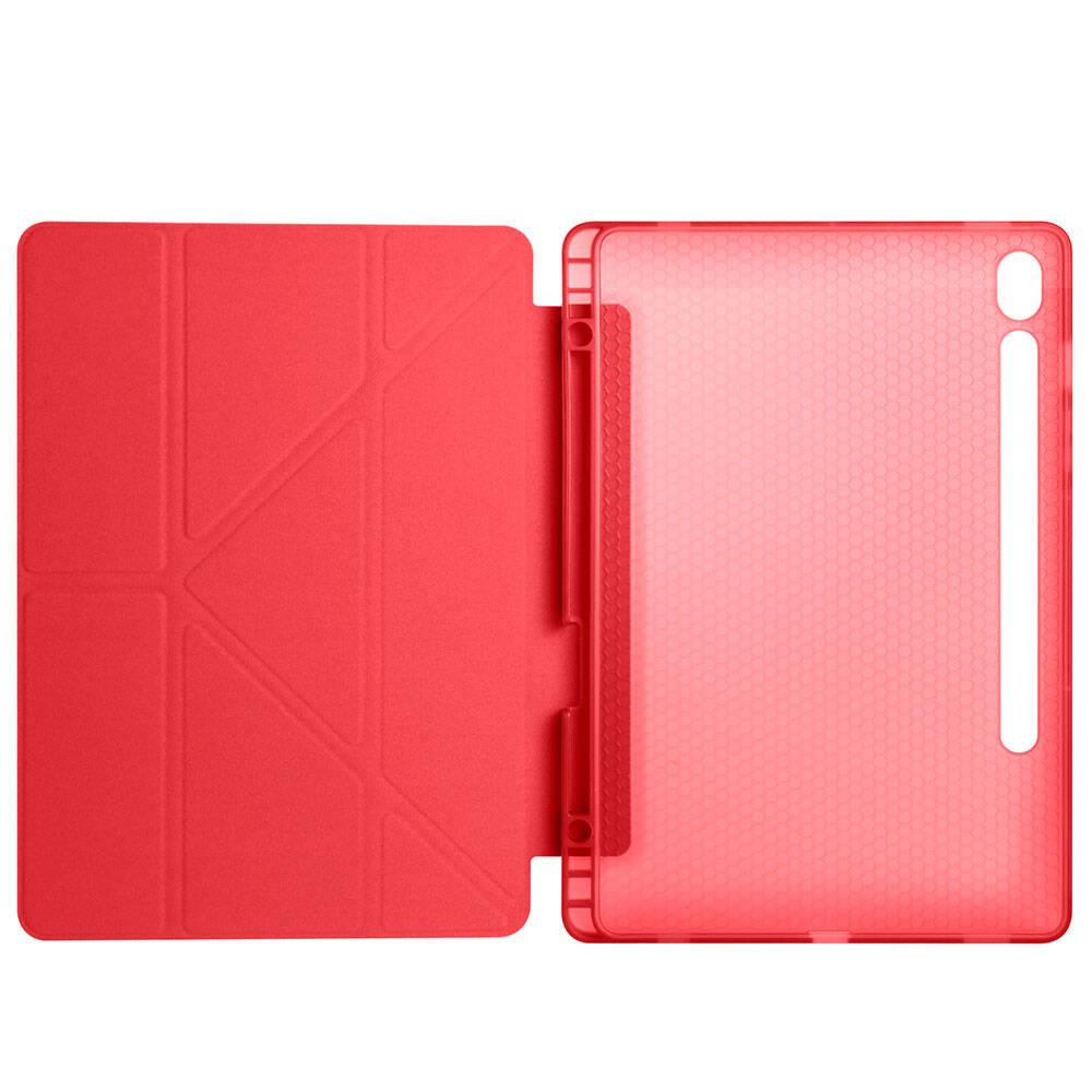 Galaxy Tab S9 FE Kılıf Zore Tri Folding Kalem Bölmeli Standlı Kılıf