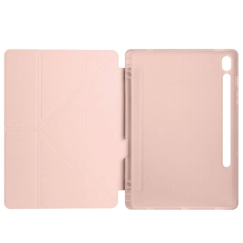 Galaxy Tab S9 FE Kılıf Zore Tri Folding Kalem Bölmeli Standlı Kılıf