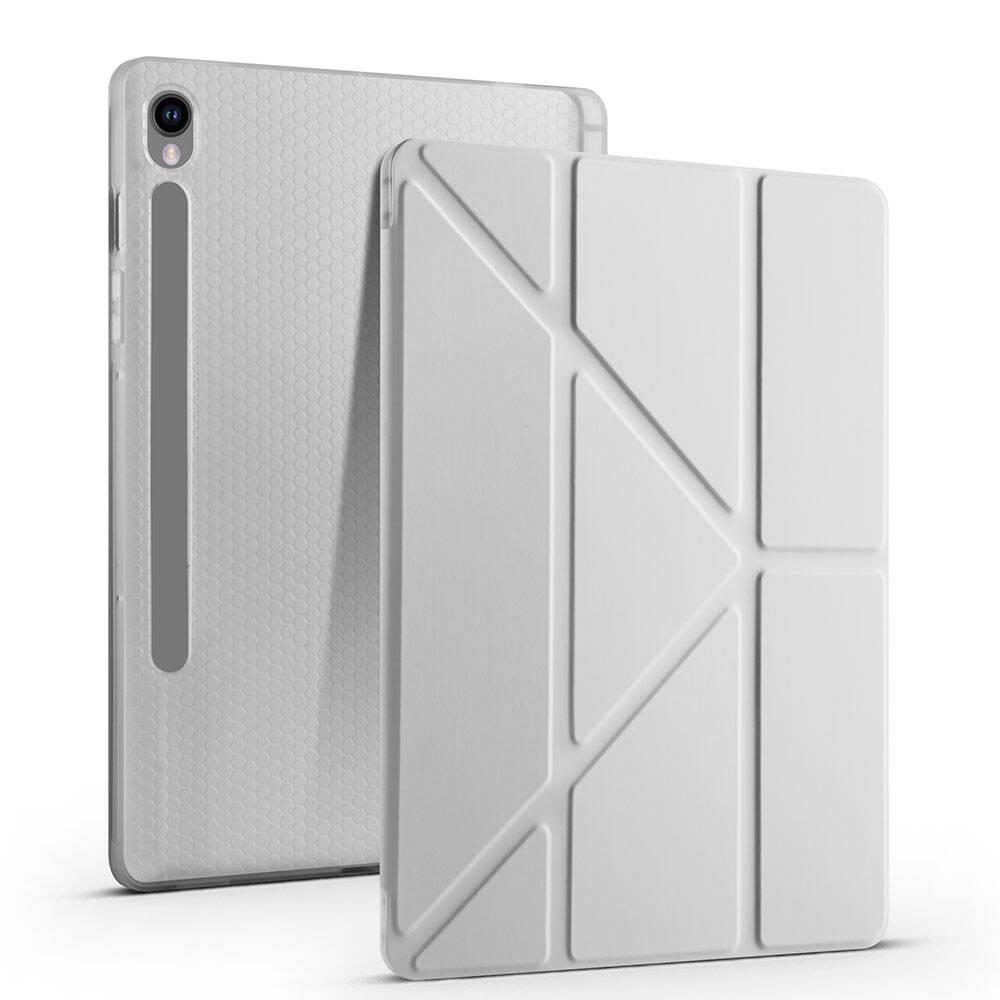 Galaxy Tab S9 Kılıf Zore Tri Folding Kalem Bölmeli Standlı Kılıf