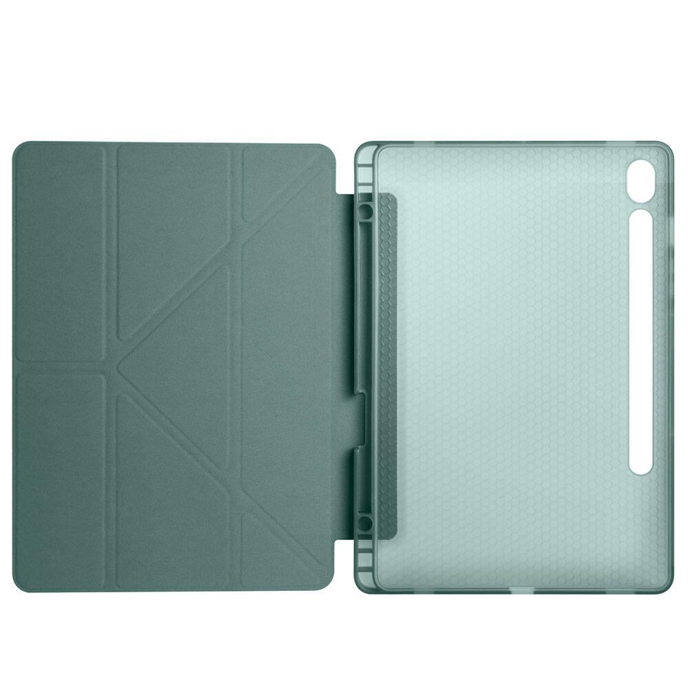 Galaxy Tab S9 Kılıf Zore Tri Folding Kalem Bölmeli Standlı Kılıf