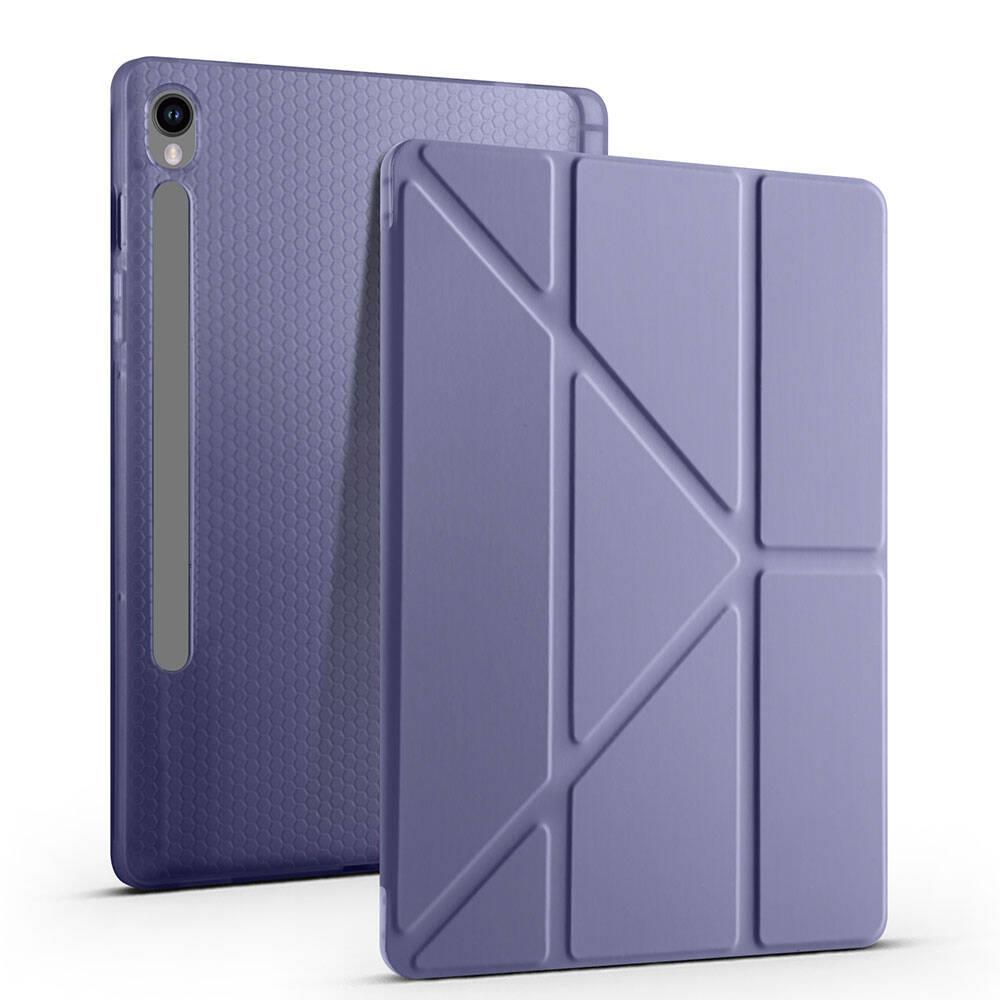 Galaxy Tab S9 Kılıf Zore Tri Folding Kalem Bölmeli Standlı Kılıf