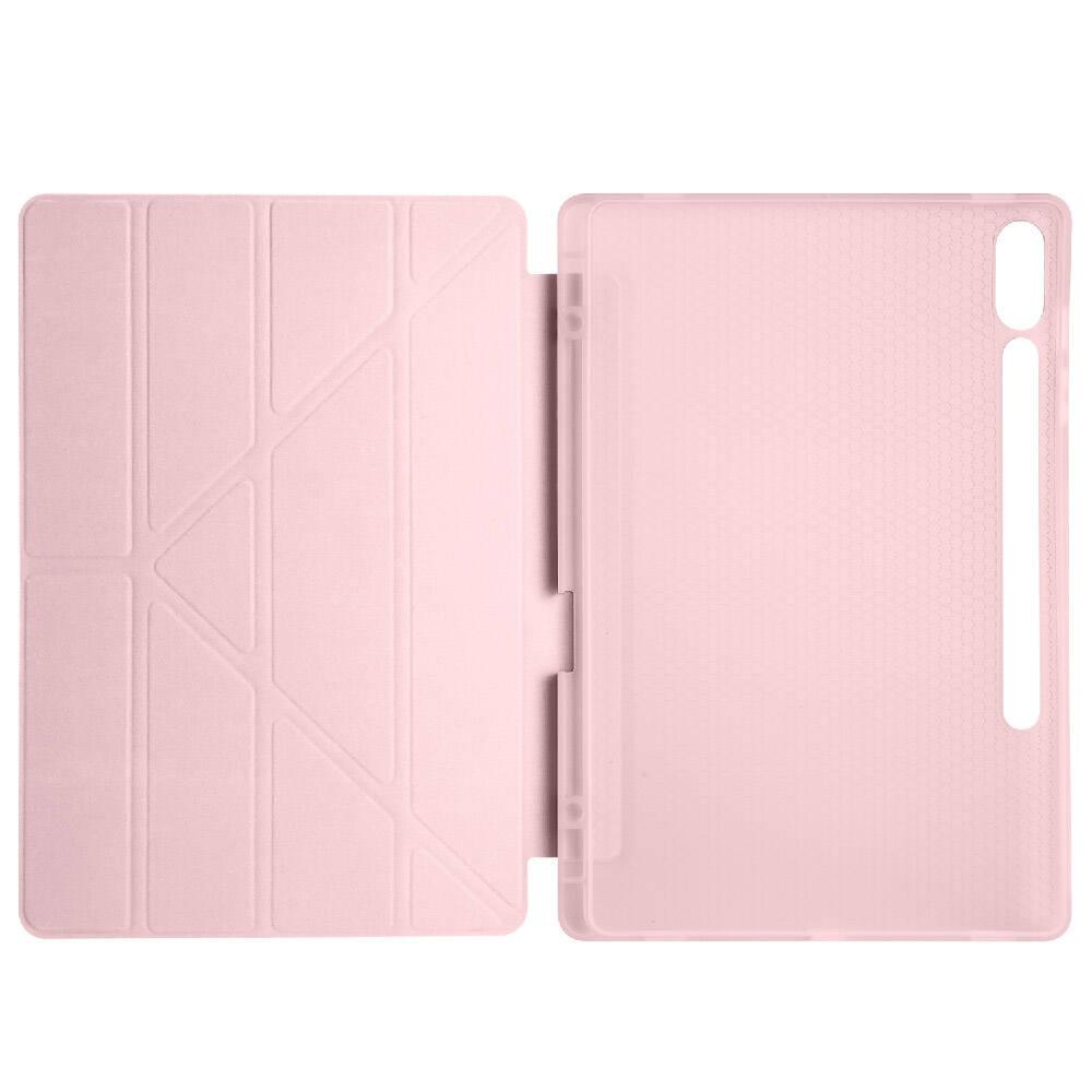 Galaxy Tab S9 Plus Kılıf Zore Tri Folding Kalem Bölmeli Standlı Kılıf