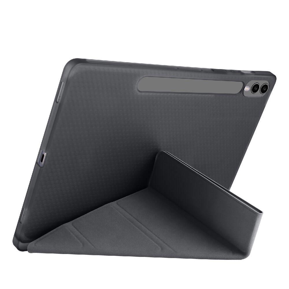Galaxy Tab S9 Plus Kılıf Zore Tri Folding Kalem Bölmeli Standlı Kılıf